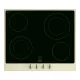 SMEG KERÁMIA FŐZŐLAP, Colonial design, 60 cm, 4 főzőzóna, bézs