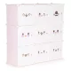 Rózsaszín játéktároló szekrény 110x37x110 cm