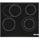 BOSCH PKN675DP1D Serie|8 Beépíthető kerámia főzőlap | Fekete