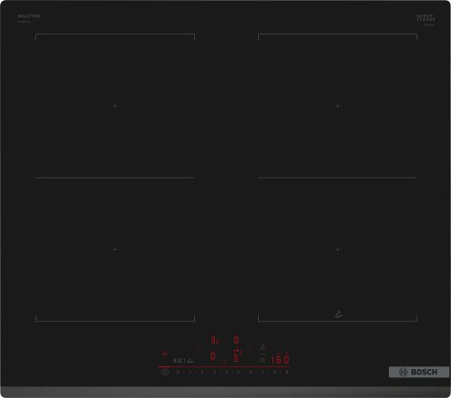 BOSCH PVQ631HC1E Serie|6 Beépíthető indukciós főzőlap | DirectSelect | PowerBoost | CombiZone | PerfectFry | 60 cm | Fekete