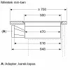 BOSCH PVS811B16E Serie|4 Beépíthető indukciós főzőlap, beépített elszívóval | Fekete