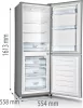 Gorenje RK416EPS4 Szabadonálló kombinált alulfagyasztós hűtőszekrény | Szürke