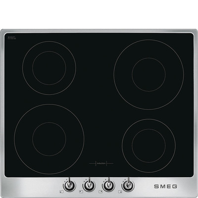 SMEG INDUKCIÓS FŐZŐLAP, Victoria design, 60 cm, 4 főzőzóna, inox