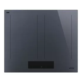   SMEG INDUKCIÓS FŐZŐLAP, Linea design, 60 cm, 4 főzőzóna, 2 MultiZone híd zóna, neptune szürke üveg