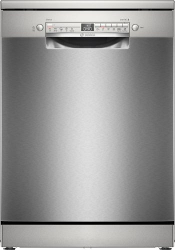 BOSCH SMS2HVI02E Serie|2 Szabadonálló mosogatógép | 14 teríték | Wifi | VarioDrawer | RackMatic | Extra Dry | Silver-inox | 60 cm