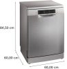 BOSCH SMS46KI01E Serie|4 Szabadonálló mosogatógép | 13 teríték | VarioDrawer | VarioFlex | Nemesacél | 60 cm