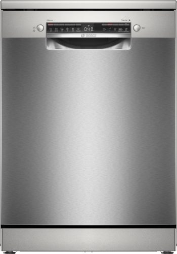 BOSCH SMS4HVI02E Serie|4 Szabadonálló mosogatógép | 14 teríték | Wifi | VarioDrawer | VarioFlex | RackMatic | Silver-inox | 60 cm