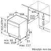 Bosch SMU4EVS08E Serie4 Pult Alá Építhető Mosogatógép Inox