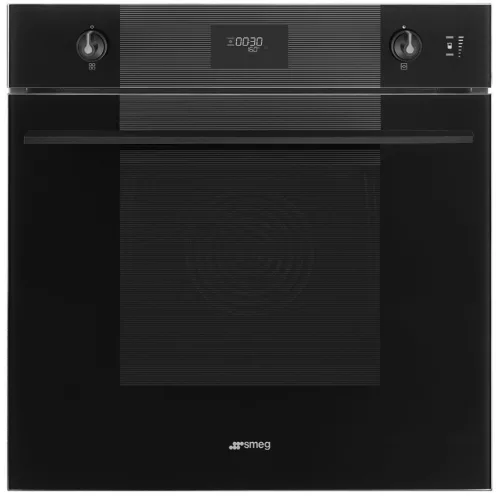 SMEG KOMBINÁLT PIROLITIKUS SÜTŐ, GŐZFUNKCIÓVAL, Linea design, Galileo, 60 cm, CS LCD, mélyfekete üveg