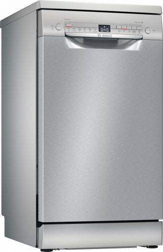 BOSCH SPS2XMI04E Serie|2 Szabadonálló mosogatógép | 10 teríték | Wifi | VarioDrawer | RackMatic | Extra Dry | Silver-inox | 45 cm