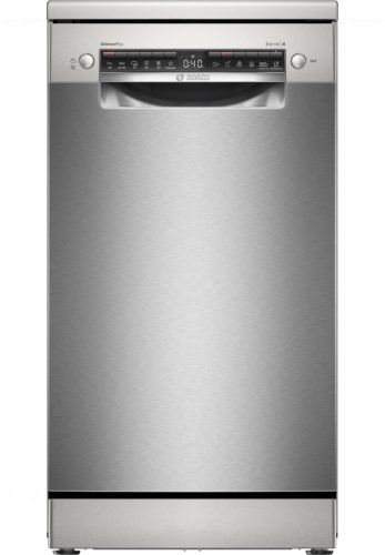 BOSCH SPS4EMI24E Serie|4 Szabadonálló mosogatógép | 10 teríték | Wifi | VarioDrawer | VarioFlex | RackMatic | EfficientDry | Silver-inox | 45 cm