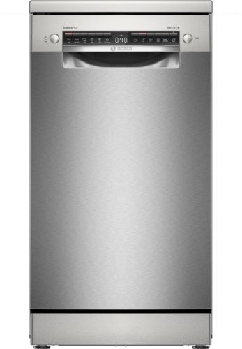 BOSCH SPS4HMI49E Serie|4 Szabadonálló mosogatógép | 10 teríték | Wifi | VarioDrawer | RackMatic | Extra Dry | Silver-inox | 45 cm