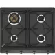 SMEG GÁZ FŐZŐLAP, Colonial design, 60 cm, 4 gázégő, antracit