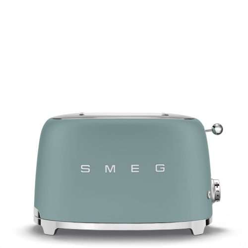 SMEG KENYÉRPIRÍTÓ, retro, 2 szeletes, matt smaragdzöld