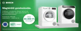 Bosch szárítógép: akár 50 000 Ft visszatérítés