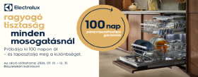 Electrolux mosogatógépek 100 napos pénzvisszafizetési garanciával